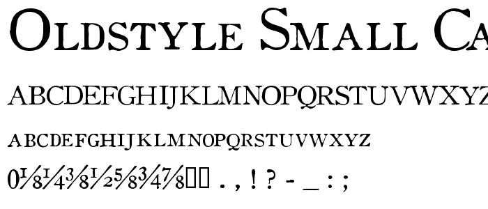 Oldstyle Small Caps HPLHS font